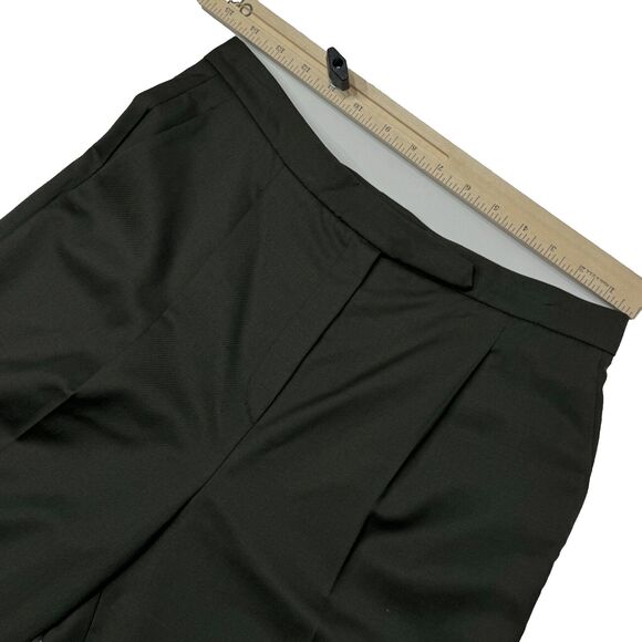 Bernard Zins Paris Wool High Waist Black Pleated Trousers Pants Women's Size 6 - Picture 7 of 10